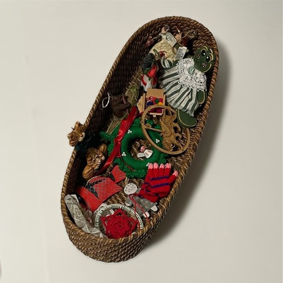 Mixed Lot of 13 Christmas Ornament For Tree Crafts Wreath Making Tier Tray Decor - Picture 2 of 9